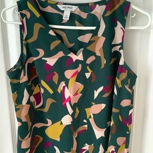 Nine West Multicolor Abstract Blouse